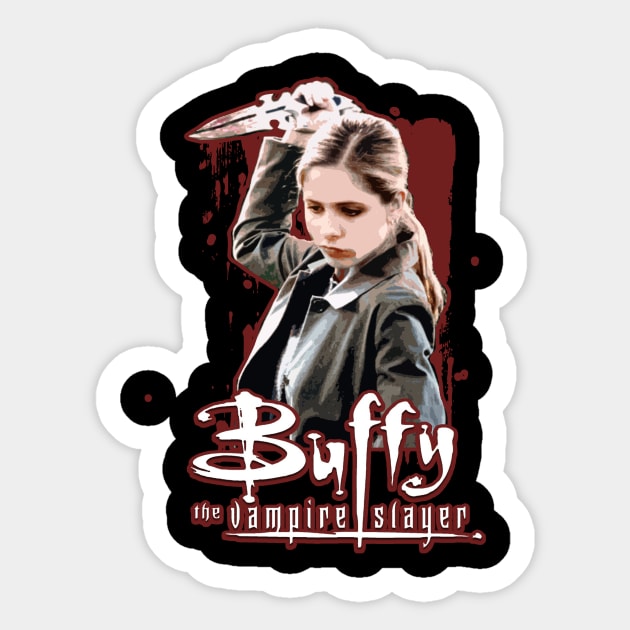 buffy the vampire slayer - bravery Sticker by Ville Otila Abstract
